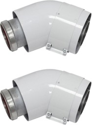 Zeige Details für Bogen 45 Grad (2 Stück) turboTEC Bild von Bogen 45 Grad (2 Stück) turboTEC