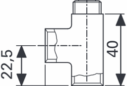 Zeige Details für T-Stück chrom Bild von T-Stück chrom
