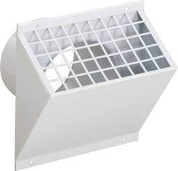 Zeige Details für Außenwand-Blende weiß DN125, DN160, DN180 Bild von Außenwand-Blende weiß DN125, DN160, DN180
