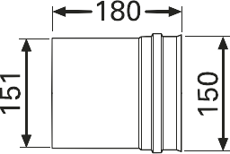 Bild von Kesselanschluss-Stück 150mm