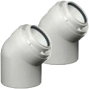 Zeige Details für AZ-Bogen 45 Grad Abgassystem 80/125 Bild von AZ-Bogen 45 Grad Abgassystem 80/125