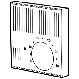 Zeige Details für Raumtemperaturregler RTK 501 Heizen/Kühlen Aufputz Bild von Raumtemperaturregler RTK 501 Heizen/Kühlen Aufputz