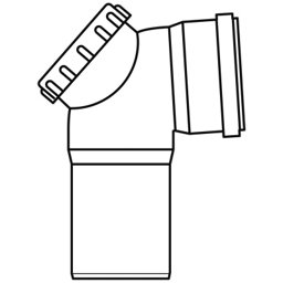 Zeige Details für Revisionsbogen kurz PP DN80-DN110 87° Bild von Revisionsbogen kurz PP DN80-DN110 87°
