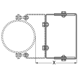 Zeige Details für Verlängerung Wandhalter DN 185 Ausf. 1 Bild von Verlängerung Wandhalter DN 185 Ausf. 1