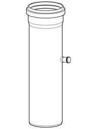 Zeige Details für Rohrstück PP DN125 mit Messöffnung Bild von Rohrstück PP DN125 mit Messöffnung