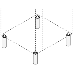 Zeige Details für Gerätefuß-Verlängerung-Set WTC-OB Bild von Gerätefuß-Verlängerung-Set WTC-OB