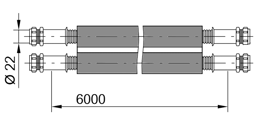 Zeige Details für Solarleitung Vor- und Rücklauf (DN16, 6 m) Bild von Solarleitung Vor- und Rücklauf (DN16, 6 m)