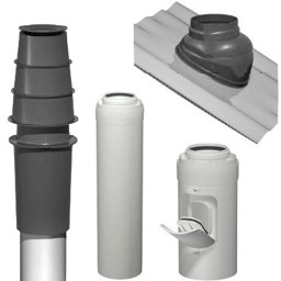 Zeige Details für Abgaspaket 60/100 mm Dachdurchführung Bild von Abgaspaket 60/100 mm Dachdurchführung