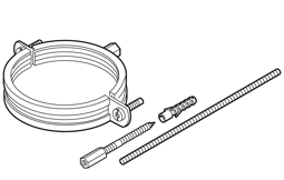 Zeige Details für Rohrschelle DN 160 mit Stockschraube Bild von Rohrschelle DN 160 mit Stockschraube