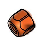 Zeige Details für Überwurfmutter für Schraderventil Bild von Überwurfmutter für Schraderventil