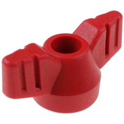 Zeige Details für Kugelhahn-Flügelgriff rot Bild von Kugelhahn-Flügelgriff rot