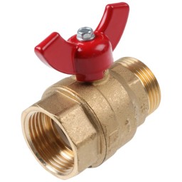 Zeige Details für Kugelhahn G1A x G1I mit Griff rot Bild von Kugelhahn G1A x G1I mit Griff rot
