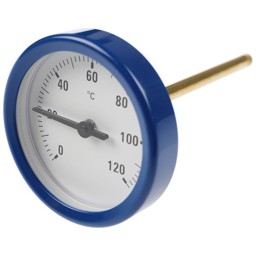 Zeige Details für Thermometer blau 0-120°C. Ø51 mm Bild von Thermometer blau 0-120°C. Ø51 mm