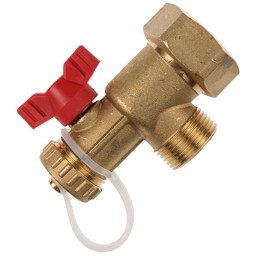 Zeige Details für Winkelverschraubung Vorlauf rot Bild von Winkelverschraubung Vorlauf rot