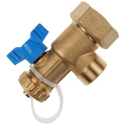 Zeige Details für Winkelverschraubung Rücklauf blau Bild von Winkelverschraubung Rücklauf blau