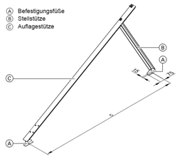 Bild von Befestigung 30º für Vitosol 300-TM