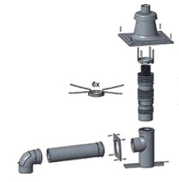 Zeige Details für Wolf Anschluss-Set DN60/100 - 83/125 flex im Schacht - Abdeckung Edelstahl Bild von Wolf Anschluss-Set DN60/100 - 83/125 flex im Schacht - Abdeckung Edelstahl