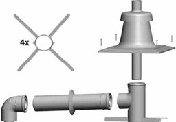 Bild von Wolf Anschluss-Set DN60/100 - C33x