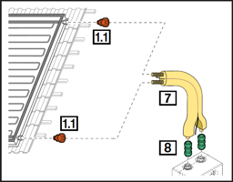 Zeige Details für Kollektoranschluss-Set WKASol F2 1.1 - DN16 Bild von Kollektoranschluss-Set WKASol F2 1.1 - DN16