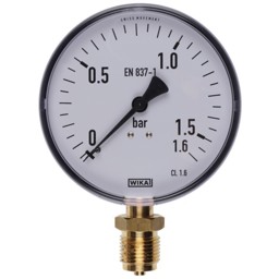 Zeige Details für Manometer 0-1,6 bar RF 100 G 1/2 B Bild von Manometer 0-1,6 bar RF 100 G 1/2 B
