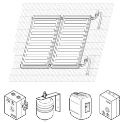 Bild von Paket Aufdach vertikal 2x1 AV F2 für Kombispeicher WKS