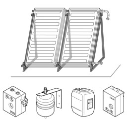 Zeige Details für Paket Flachdach vertikal 2x1 FV 45° F2 für Kombispeicher WKS Bild von Paket Flachdach vertikal 2x1 FV 45° F2 für Kombispeicher WKS