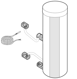 Bild von Paket WAS 140 Tower-Eco Trinkwasserspeicher für WTC-OB W