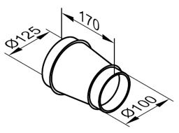 Zeige Details für Reduzierstück Flexrohr - Stahl verzinkt Bild von Reduzierstück Flexrohr - Stahl verzinkt