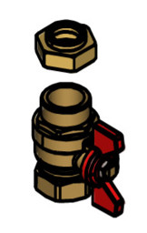 Zeige Details für Kugelhahn G1 mit Übergangsstück Bild von Kugelhahn G1 mit Übergangsstück