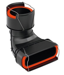 Zeige Details für Bogen 90° F50/R90 Bild von Bogen 90° F50/R90