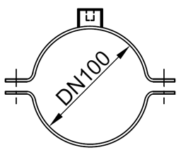 Zeige Details für Befestigungsschelle DN 100 Bild von Befestigungsschelle DN 100