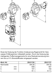 Bild von Rücklauftemperaturanhebung elektrisch DN25