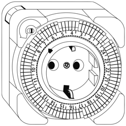 Bild von Tages-Zeitschaltuhr 230V analog für Steckdose