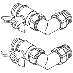 Bild von Eckkugelhahnset für WES Eco