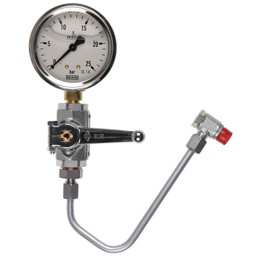 Zeige Details für Manometer 0 bis 25 bar WL30/40 mit Kugelhahn Bild von Manometer 0 bis 25 bar WL30/40 mit Kugelhahn