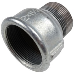 Zeige Details für Muffe M4-2 x 1 1/2-Zn-A EN10242 Bild von Muffe M4-2 x 1 1/2-Zn-A EN10242