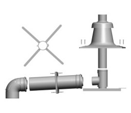 Bild von Anschluss-Set DN80/125 INOX an DN80 Abgasleitung