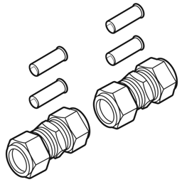 Zeige Details für Verschraubungs-Set ø 15x15 mm Bild von Verschraubungs-Set ø 15x15 mm