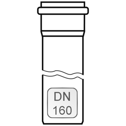 Bild von Abgasrohr PP DN 160 L=0,50 Meter