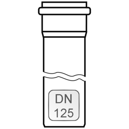 Bild von Abgasrohr PP DN 125 L=1,00 Meter