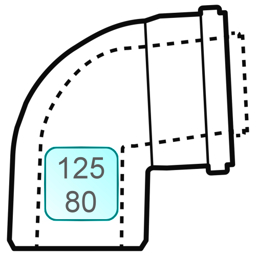 Zeige Details für 87° Zuluft-/Abgasbogen DN125/80 INOX/PP Bild von 87° Zuluft-/Abgasbogen DN125/80 INOX/PP