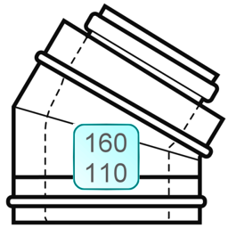 Zeige Details für 15° Zuluft-/Abgasbogen DN160/110 INOX/PP Bild von 15° Zuluft-/Abgasbogen DN160/110 INOX/PP