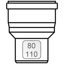 Zeige Details für Aufweitung DN 80 >110 PP zentrisch Bild von Aufweitung DN 80 >110 PP zentrisch