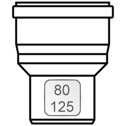 Zeige Details für Aufweitung DN 80 >125 PP zentrisch Bild von Aufweitung DN 80 >125 PP zentrisch