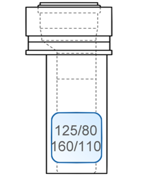Zeige Details für Aufweitung Stahl weiß/PP 125/80 auf 160/110 exzentrisch Bild von Aufweitung Stahl weiß/PP 125/80 auf 160/110 exzentrisch