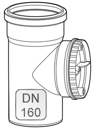 Zeige Details für Revisionsstück PP DN160 Bild von Revisionsstück PP DN160