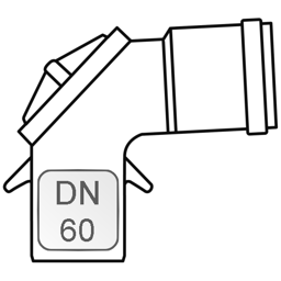 Zeige Details für Revisionsbogen PP DN60 87° Bild von Revisionsbogen PP DN60 87°