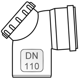 Zeige Details für Revisionsbogen PP DN110 87° Bild von Revisionsbogen PP DN110 87°