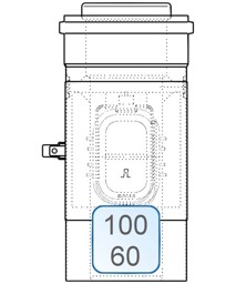 Zeige Details für Revisionsstück Stahl weiß/PP DN100/60 Bild von Revisionsstück Stahl weiß/PP DN100/60