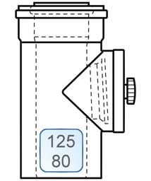 Zeige Details für Revisionsstück Stahl weiß/PP DN125/80 Bild von Revisionsstück Stahl weiß/PP DN125/80